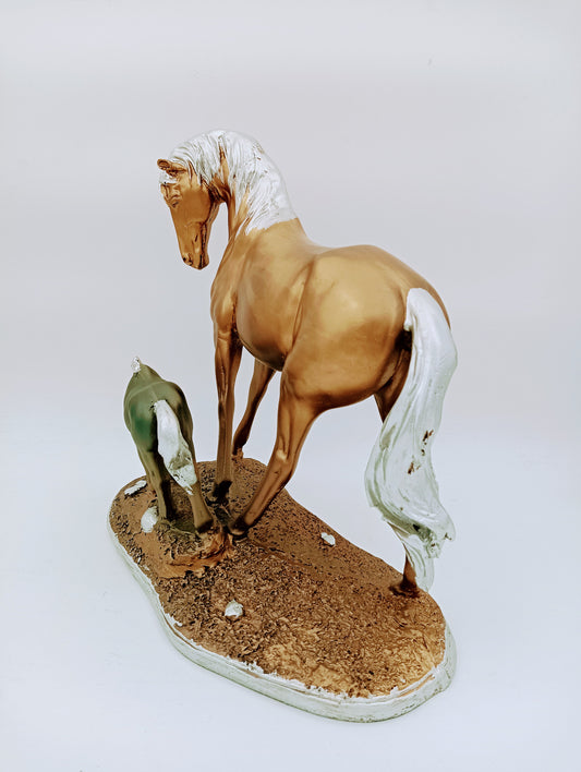 Golden Horse With Foal